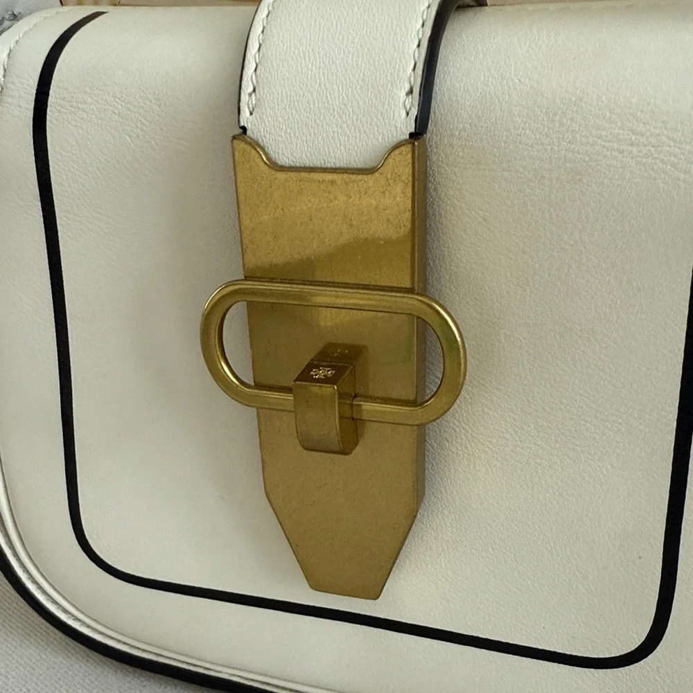 Tory Burch Mini Lock Runway Handbag with Gold Accent